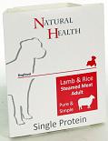 Natural Health Dog hondenvoer Steamed Pure & Simple Lamb & Rice 395 gr