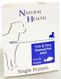 Natural Health Dog hondenvoer Steamed Pure & Simple Fish & Rice 395 gr