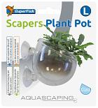 SuperFish Scapers Glass Plant Pot