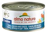 Almo Nature kattenvoer HFC Cuisine tonijn, kip en kaas 70 gr