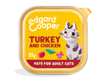 Edgard & Cooper kattenvoer Adult Kalkoen & Kip Paté 85 gr