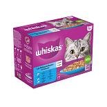 Whiskas Kattenvoer Adult Vis Selectie in Gelei 12 x 85 gr
