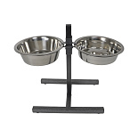 H-Voederstandaard Slowfeeder 2 x Ø 24 cm