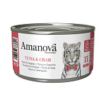 Amanova Kattenvoer Tuna & Crab in Jelly 70 gr