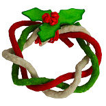 Kerstkrans Rood/Groen/Wit