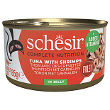 Schesir Kattenvoer Complete Tonijn & Garnalen Gelei 85 gr
