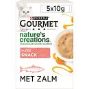 Gourmet Nature's Creations Puree Zalm/Wortel 5 x 10 gr