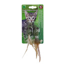 Kattenspeelgoed Catnip Muis met Verenstaart<br> 2 st