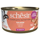 Schesir Kattenvoer Complete Natural Zalm Bouillon 85 gr