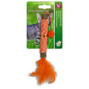 Kattenspeelgoed matatabi met Touw, Veren en Bel Oranje