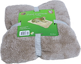 Plaid supersoft 2-zijdig taupe/beige