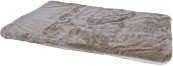 Plaid supersoft 2-zijdig taupe/beige