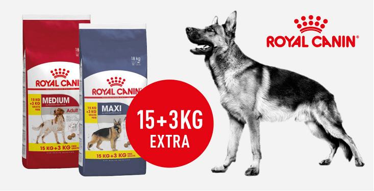 Royal Canin actie: 15 kg + 3 kg gratis