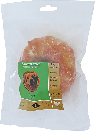 Natuurlijke snack donut met kip 9 cm
