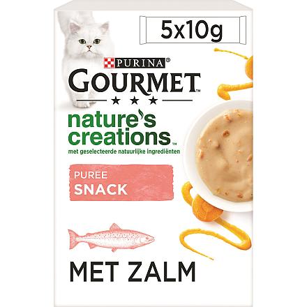 Gourmet Nature's Creations Puree Zalm/Wortel 5 x 10 gr