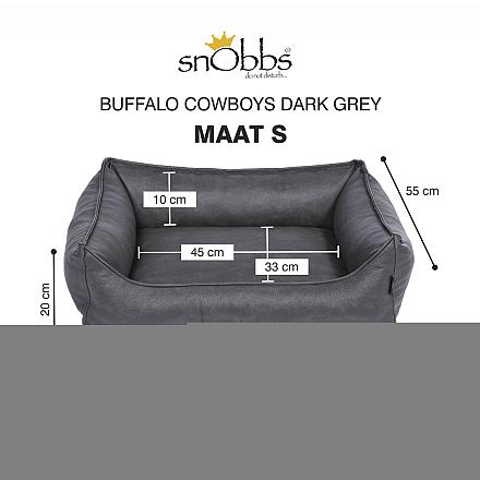 snObbs Orthopedische Hondenmand Buffalo Cowboys Dark Grey