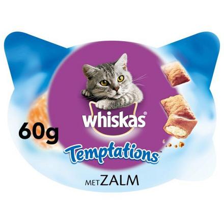 Whiskas Temptations zalm 60 gr