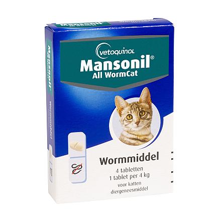 Mansonil All Worm tabletten kat 4 st