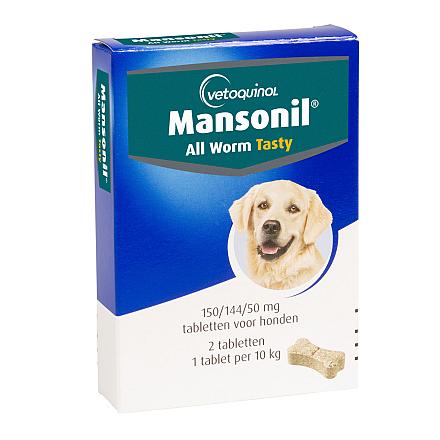 Mansonil All Worm tabletten hond 2 st
