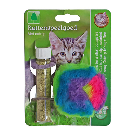 Kattenspeelgoed Regenboogbal met Catnip Vulbaar