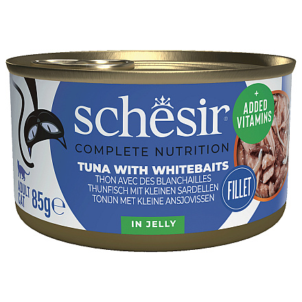 Schesir Kattenvoer Complete Tonijn & Witvis Gelei 85 gr