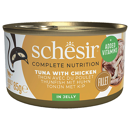 Schesir Kattenvoer Complete Tonijn & Kip Gelei 85 gr