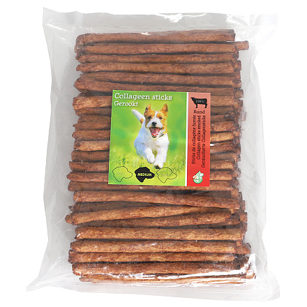 Kauwstaaf Collageen Gerookt 9 mm 13 cm 100 st