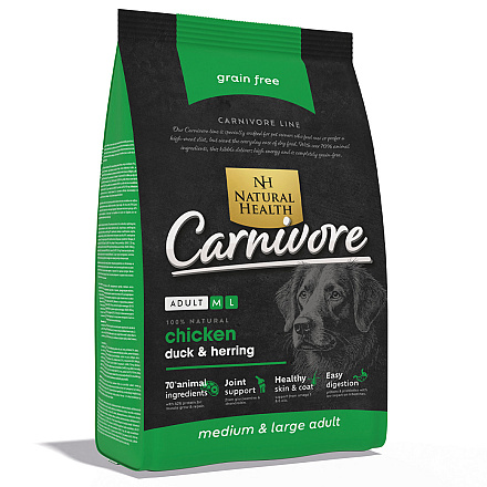 Natural Health Hondenvoer Adult M/L Carnivore 15 kg