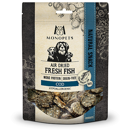 Monopets Air Dried Fresh Fish Cod Bisquits 100 gr