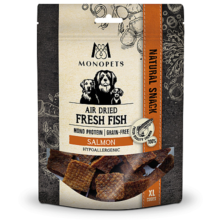 Monopets Air Dried Fresh Fish XL Cubes Salmon 100 gr