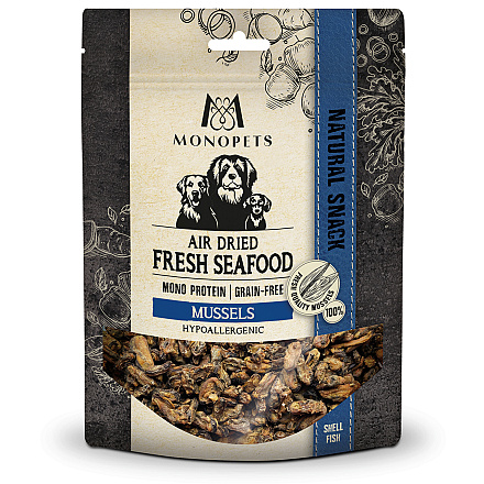 Monopets Air Dried Fresh Seafood Mussels 100 gr