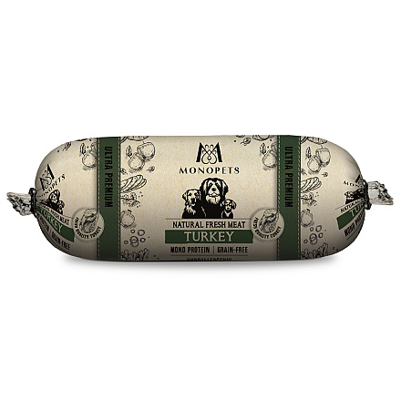 Monopets Hondenvoer Fresh Meat Sausage Turkey 600 gr