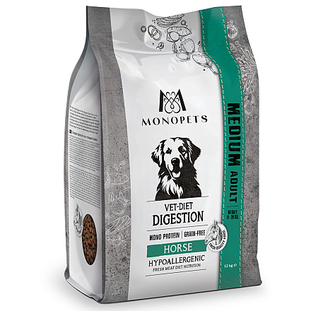 Monopets Hondenvoer Vet-Diet Medium Digestion Horse 12 kg
