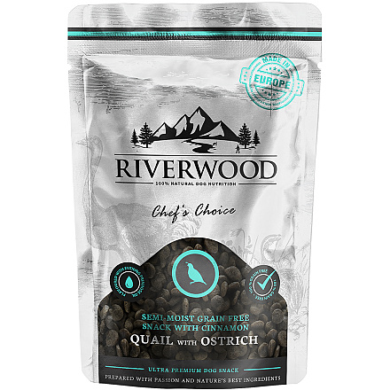 Riverwood Chefs Choice Quail & Ostrich semi-moist 200 gr