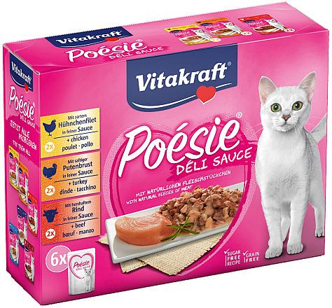 Vitakraft kattenvoer Poésie Déli Sauce Vlees multipack 6 x 85 gr