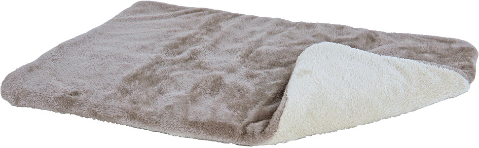 Plaid supersoft 2-zijdig taupe/beige