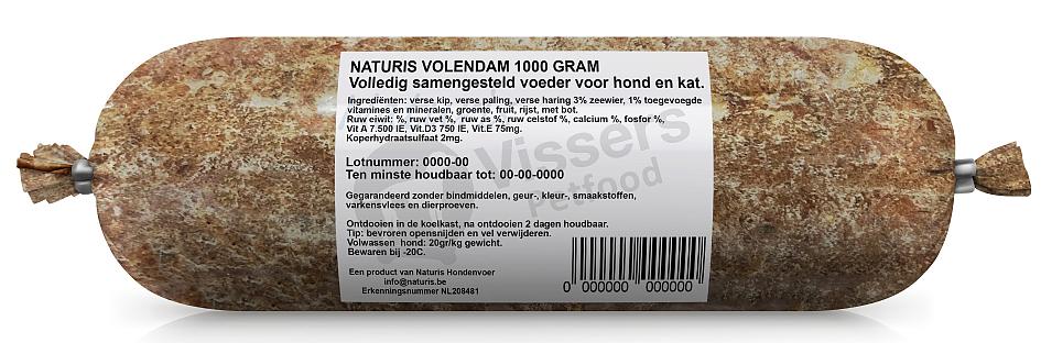 Naturis Vers Vlees voeding Volendammer 1000 gr